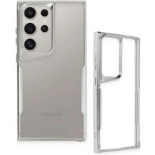 Datatek Newface Samsung Galaxy S24 Ultra Kılıf Boyi Silikon Kapak - Gümüş