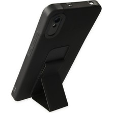 Datatek Newface Xiaomi Redmi 9A Kılıf Mega Standlı Silikon - Siyah