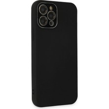 Datatek Newface iPhone 12 Pro Max Kılıf Lansman Glass Kapak - Siyah