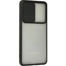 Datatek Newface Samsung Galaxy A72 Kılıf Palm Buzlu Kamera Sürgülü Silikon - Siyah