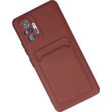 Datatek Newface Xiaomi Redmi Note 10 Pro Kılıf Kelvin Kartvizitli Silikon - Bordo
