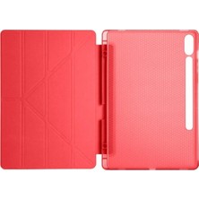Datatek Newface Samsung Galaxy X610 Tab S9 Fe Plus 12.4 Kılıf Kalemlikli Mars Tablet Kılıfı - Kırmızı