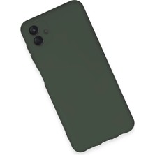 Datatek Newface Samsung Galaxy A04E Kılıf Nano Içi Kadife Silikon - Koyu Yeşil