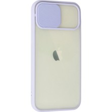 Datatek Newface iPhone 12 Kılıf Palm Buzlu Kamera Sürgülü Silikon - Lila