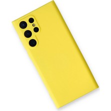 Datatek Newface Samsung Galaxy S24 Ultra Kılıf Nano Içi Kadife Silikon - Sarı