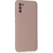 Datatek Newface Samsung Galaxy A03S Kılıf Nano Içi Kadife Silikon - Pudra
