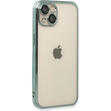 Datatek Newface iPhone 14 Kılıf Razer Lensli Silikon - Yeşil