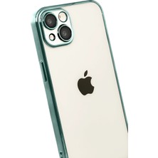 Datatek Newface Apple iPhone 15 Razer Lensli Silikon - Yeşil