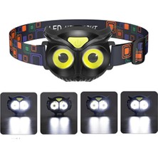 Kenko Baykuş Kafa Lambası 3 Modlu LED Kafa Lambası Yetişkinler ve Çocuklar Için Pilli Kafa Feneri