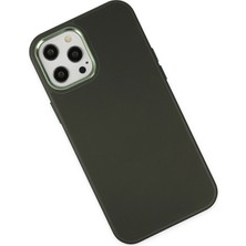 Datatek Newface iPhone 12 Pro Max Kılıf Asya Deri Silikon - Koyu Yeşil