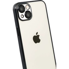 Datatek Newface Apple iPhone 15 Razer Lensli Silikon - Siyah