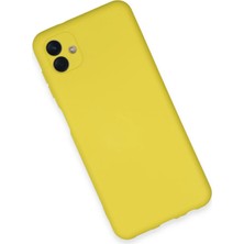 Datatek Newface Samsung Galaxy A04E Kılıf Nano Içi Kadife Silikon - Sarı