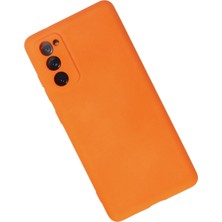 Datatek Newface Samsung Galaxy S20 Fe Kılıf Nano Içi Kadife Silikon - Turuncu