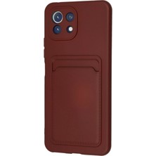 Datatek Newface Xiaomi Mi 11 Kılıf Kelvin Kartvizitli Silikon - Bordo