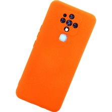 Datatek Newface Tecno Camon 16 Kılıf Nano Içi Kadife Silikon - Turuncu