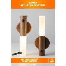 Letsii Akıllı Sensörlü Ahşap Tasarımlı Lamba