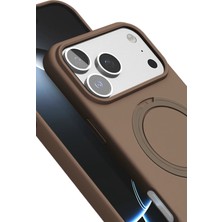 Datatek Newface Apple iPhone 17 Pro Regal Magsafe Standlı Kapak - Çöl Titanyum