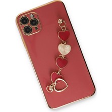 Renklime Newface iPhone 11 Pro Max Kılıf Esila Silikon - Kırmızı