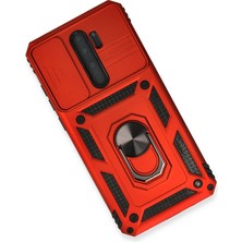 Renklime Newface Xiaomi Redmi Note 8 Pro Kılıf Pars Lens Yüzüklü Silikon - Kırmızı
