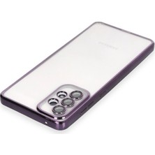 Renklime Newface Samsung Galaxy A53 5g Kılıf Razer Lensli Silikon - Mor