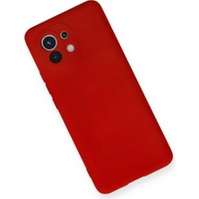 Renklime Newface Xiaomi Mi 11 Kılıf Nano Içi Kadife Silikon - Kırmızı