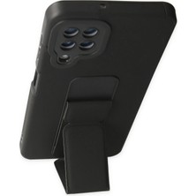 Renklime Newface Samsung Galaxy A22 Kılıf Mega Standlı Silikon - Siyah