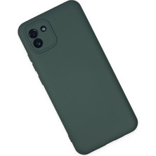 Renklime Newface Samsung Galaxy A03 Kılıf Nano Içi Kadife Silikon - Koyu Yeşil