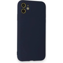 Renklime Newface iPhone 12 Mini Kılıf Nano Içi Kadife Silikon - Lacivert