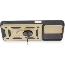 Renklime Newface Realme C35 Kılıf Pars Lens Yüzüklü Silikon - Gold