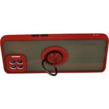 Datatek Newface Oppo Reno 4 Lite Kılıf Montreal Yüzüklü Silikon Kapak - Kırmızı