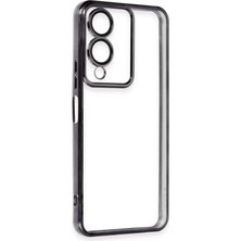 Renklime Newface Vivo Y17S Kılıf Razer Lensli Silikon - Siyah