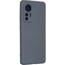 Datatek Newface Xiaomi Mi 12 Kılıf Nano Içi Kadife Silikon - Gri