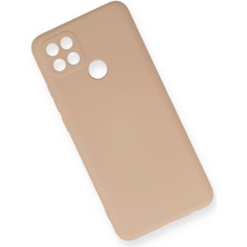 Renklime Newface Oppo A15 Kılıf Nano Içi Kadife Silikon - Pudra