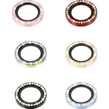 Datatek Newface iPhone 14 Diamond Kamera Lens - Kırmızı