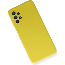 Renklime Newface Samsung Galaxy A52 Kılıf Nano Içi Kadife Silikon - Sarı
