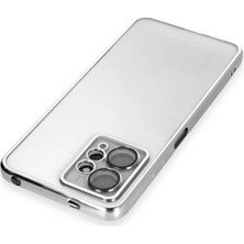 Renklime Newface Xiaomi Redmi Note 12 4g Kılıf Razer Lensli Silikon - Gümüş