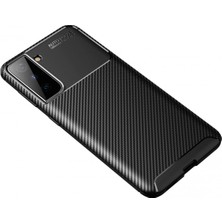 Renklime Newface Samsung Galaxy S21 Plus Kılıf Auto Focus Karbon Kapak - Siyah