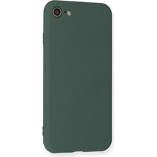 Datatek Newface iPhone 7 Kılıf Nano Içi Kadife Silikon - Koyu Yeşil