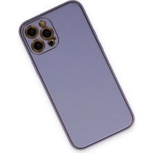 Renklime Newface iPhone 12 Pro Max Kılıf Coco Deri Silikon Kapak - Açık Lila