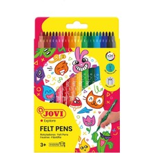 Jovi 24 Renkli Kutuda Keçeli Kalem Yıkanabilir