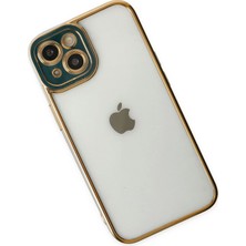 Renklime Newface iPhone 14 Plus Kılıf Liva Lens Silikon - Yeşil