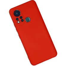 Renklime Newface Infinix Hot 11S Kılıf Nano Içi Kadife Silikon - Kırmızı