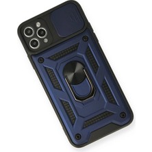 Renklime Newface iPhone 11 Pro Kılıf Pars Lens Yüzüklü Silikon - Lacivert