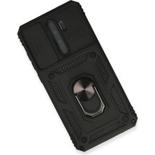 Renklime Newface Xiaomi Redmi Note 8 Pro Kılıf Pars Lens Yüzüklü Silikon - Siyah