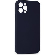 Renklime Newface iPhone 12 Pro Max Kılıf Nano Içi Kadife Silikon - Lacivert