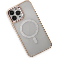 Datatek Newface iPhone 15 Pro Max Kılıf Room Magneticsafe Silikon - Pudra