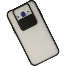 Datatek Newface Samsung Galaxy J7 Kılıf Palm Buzlu Kamera Sürgülü Silikon - Siyah