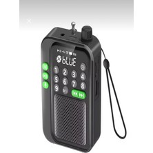 Nivego Bluetooth Şarjlı Radyo USB & Tf Kart Okuyucu Deprem Çantasına Uygun Fm Radyo - Mini Hoparlör