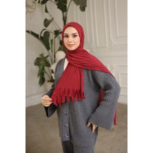 İmaj Butik Bordo Helen Önü Süngerli Pratik Piliseli Şal