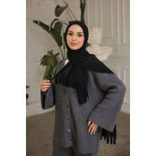 İmaj Butik Siyah Helen Önü Süngerli Pratik Piliseli Şal